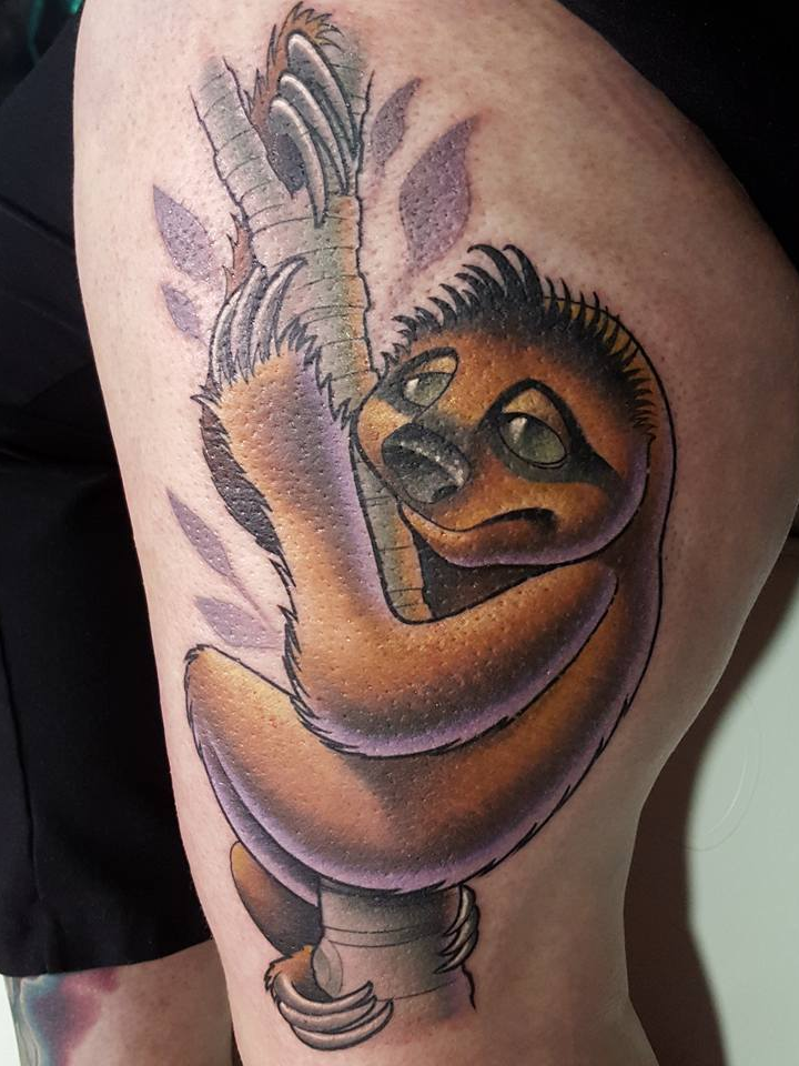 Sloth Tattoo by Cracker Joe Swider from Connecticut
